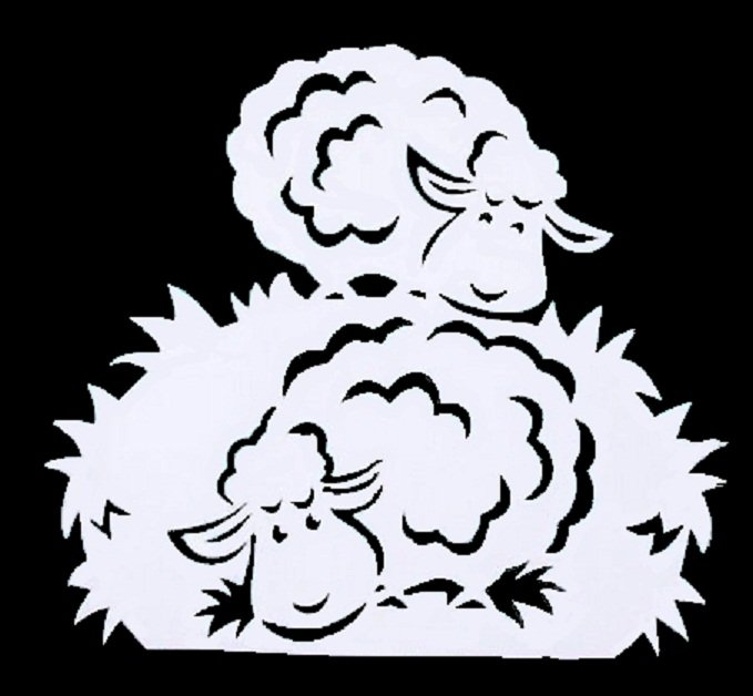 Вытынанки овечки