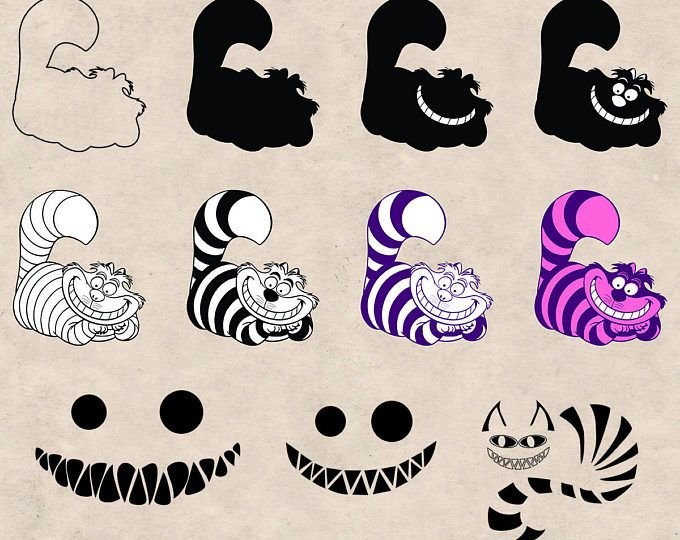 Чеширский кот рисунок