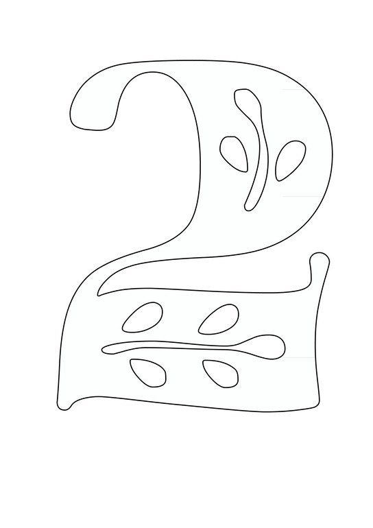 Трафареты цифры для вырезания на окно