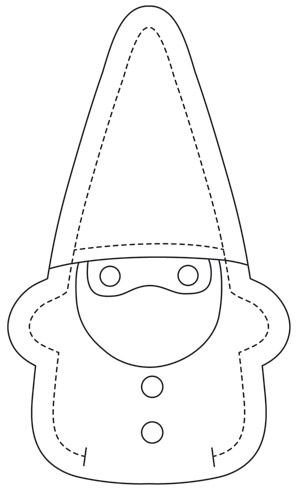 Гномик из фетра шаблон