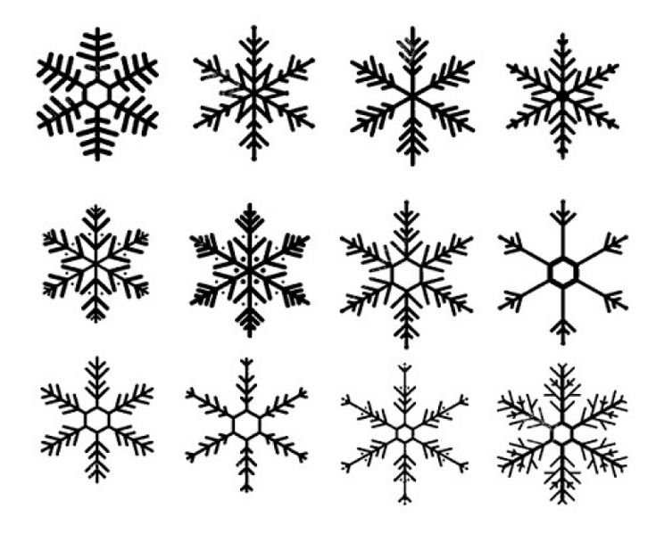 Трафарет «снежинки»