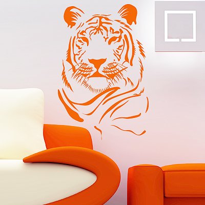 Трафарет на стену тигр