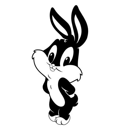 Заяц черно белый