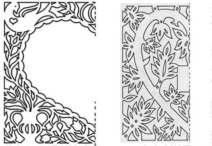 Ажурное вырезание из бумаги схемы