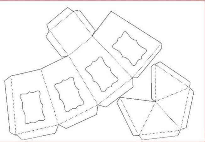 Развертка новогодней коробки