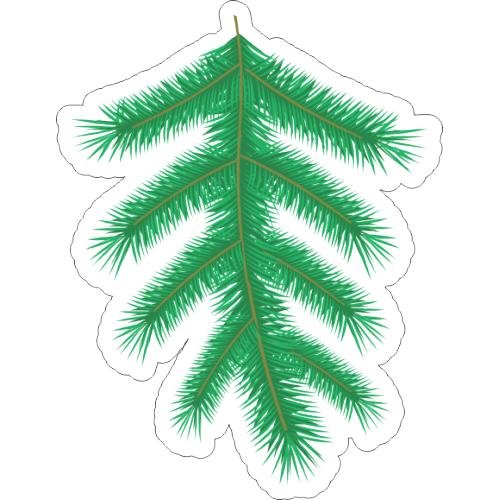 Еловая ветка на окно