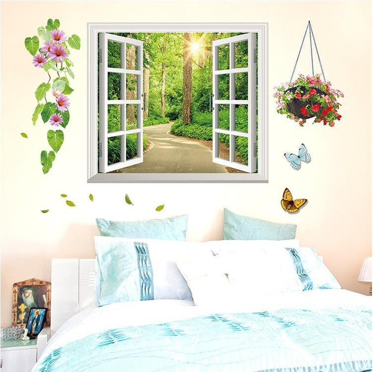 Фотообои окно в интерьере