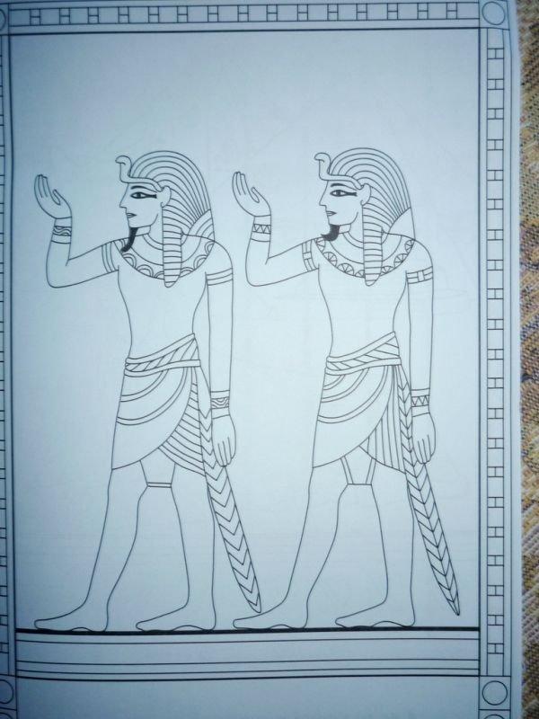 Трафарет для росписи стен египетские