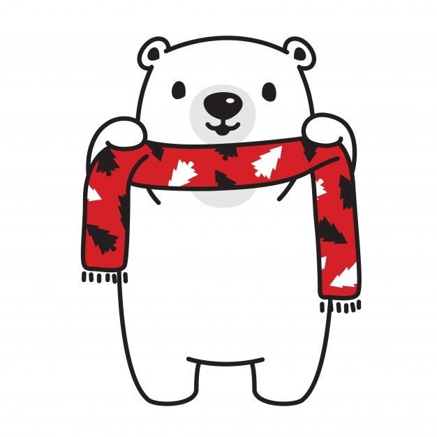 Белый медведь мультяшный