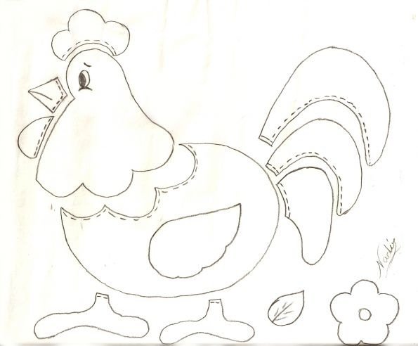 Аппликация петух