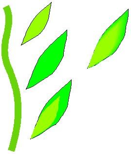 Стебель с листиками