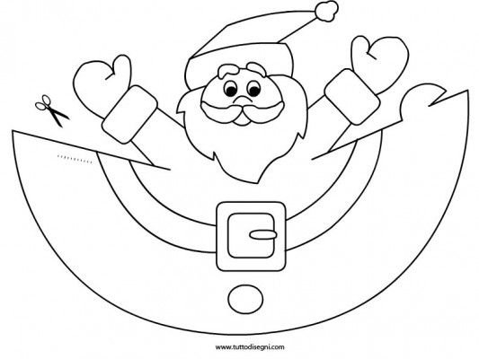 Поделка дед Мороз шаблон