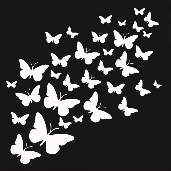Трафареты бабочек для декора стены