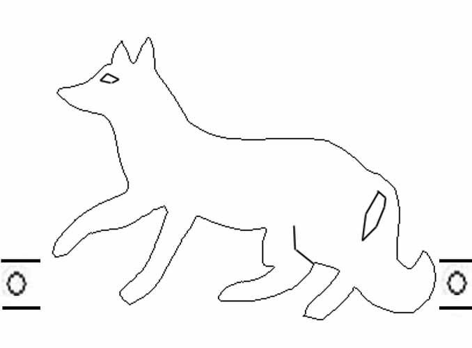 Трафарет лисы для вырезания