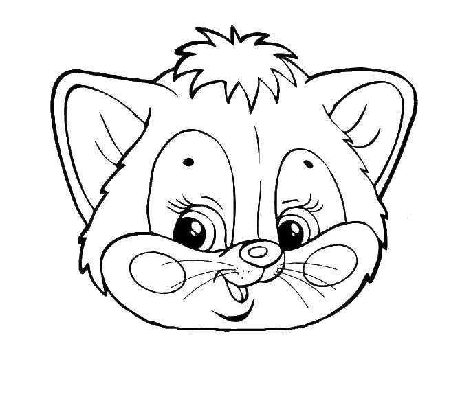 Раскраски маски животных