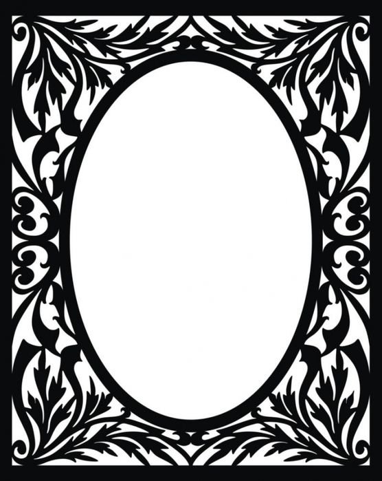 Трафарет рамки для зеркала