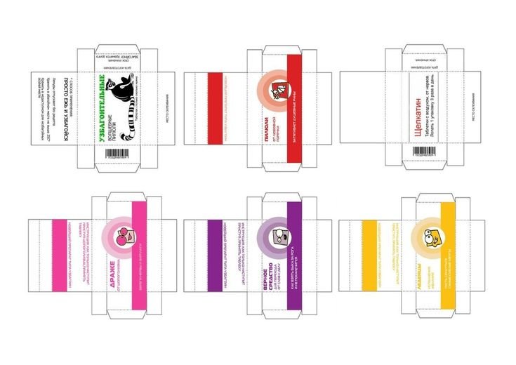 Развертка упаковки таблеток