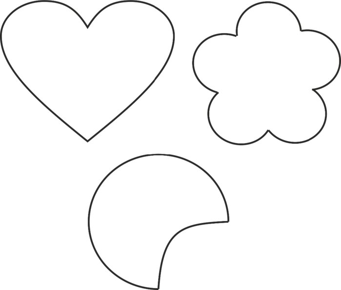 Выкройка сердечка из фетра