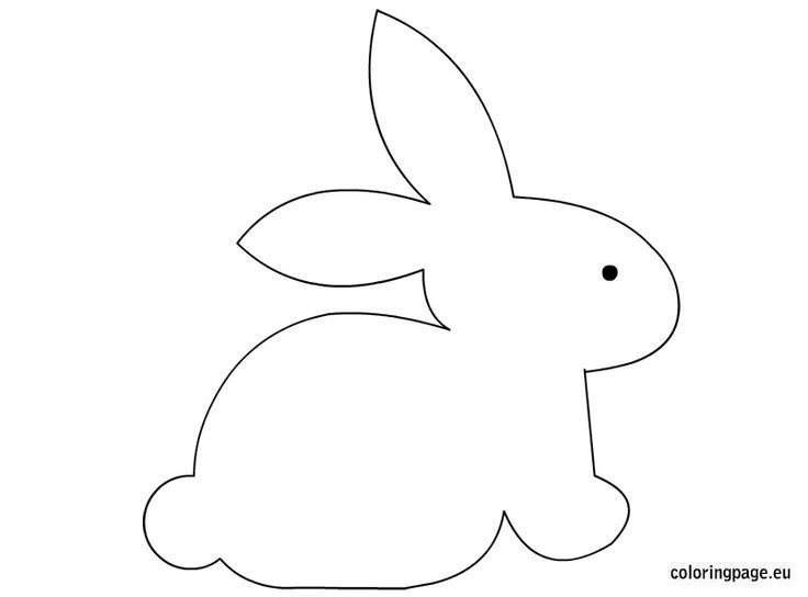 Трафарет зайчика для вырезания