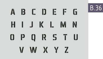 Трафарет английских букв