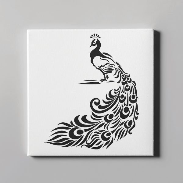 Павлин силуэт