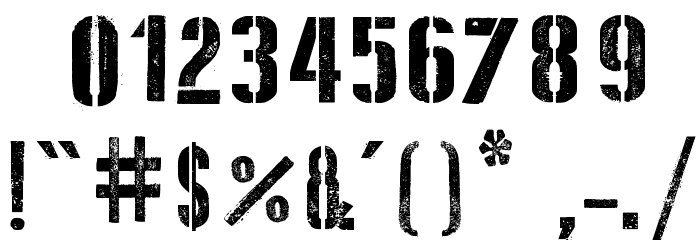 Трафарет номера рамы ГАЗ 3307