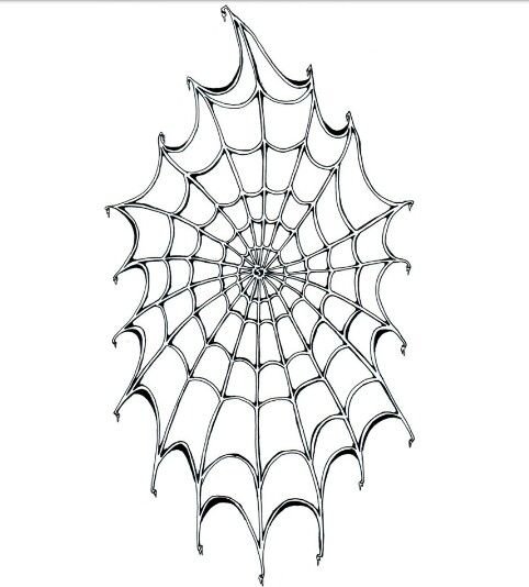 Паутинка тату эскиз