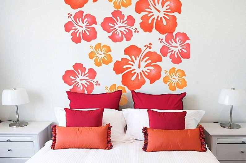 Украшение стен в квартире шаблоны покраска фото