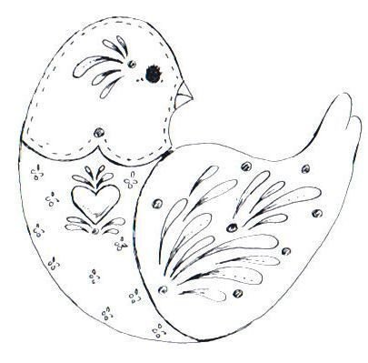 Трафарет птичек к Пасхе