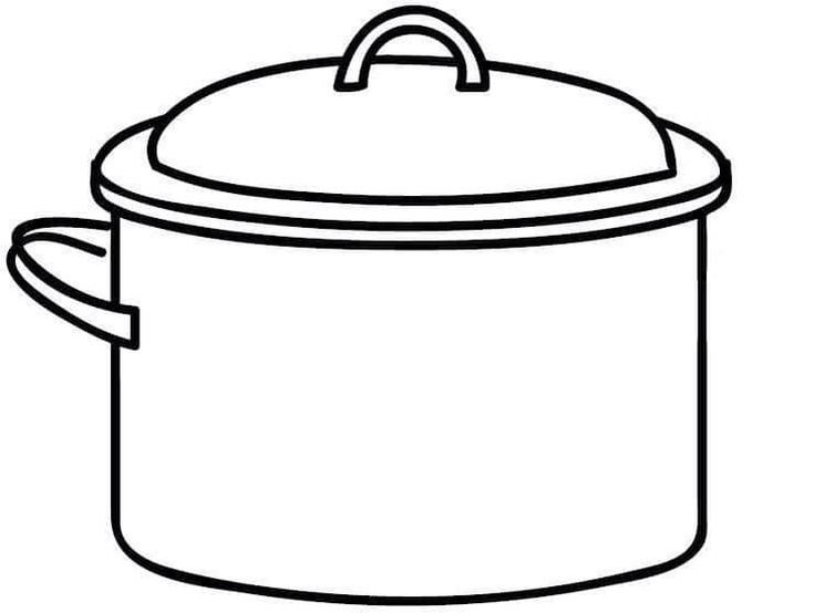 Кастрюля раскраска для детей