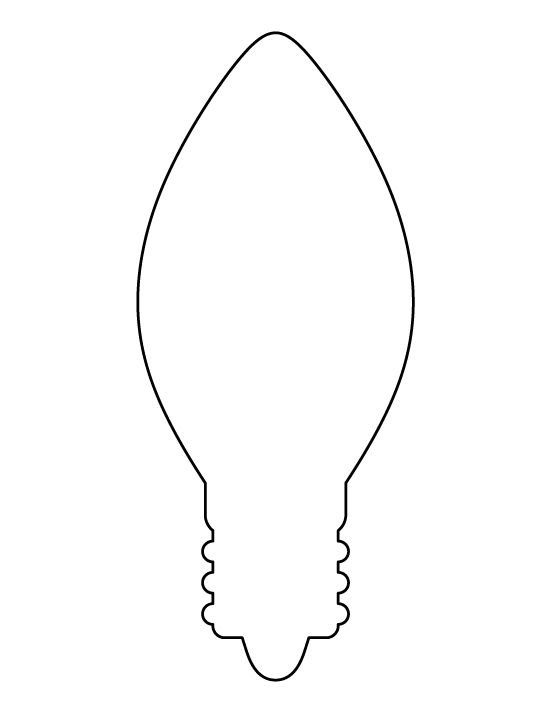 Лампочка трафарет