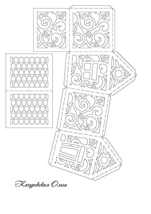 Вытынанки объемные на новый год