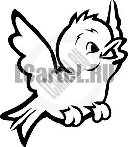 Трафарет на окно птички воробьи