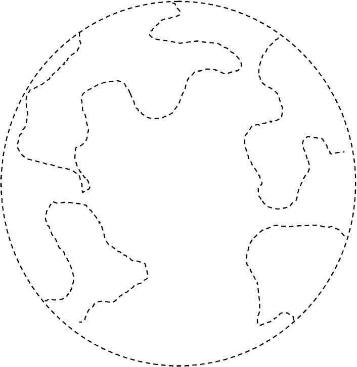 Трафарет земли для вырезания