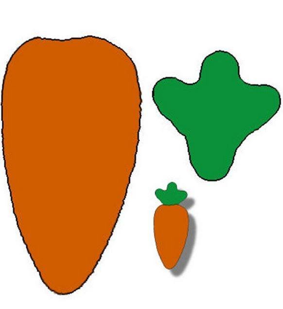 Аппликация морковь