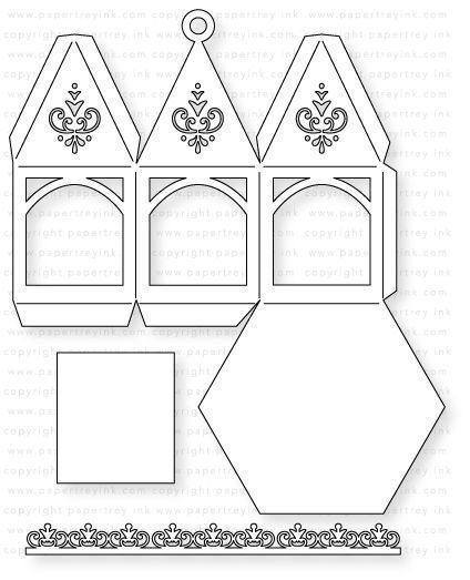 Трафарет домика из бумаги