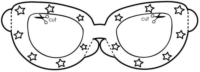 Шаблон новогодних очков