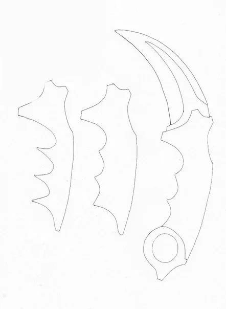 Нож из CS go керамбит чертёж