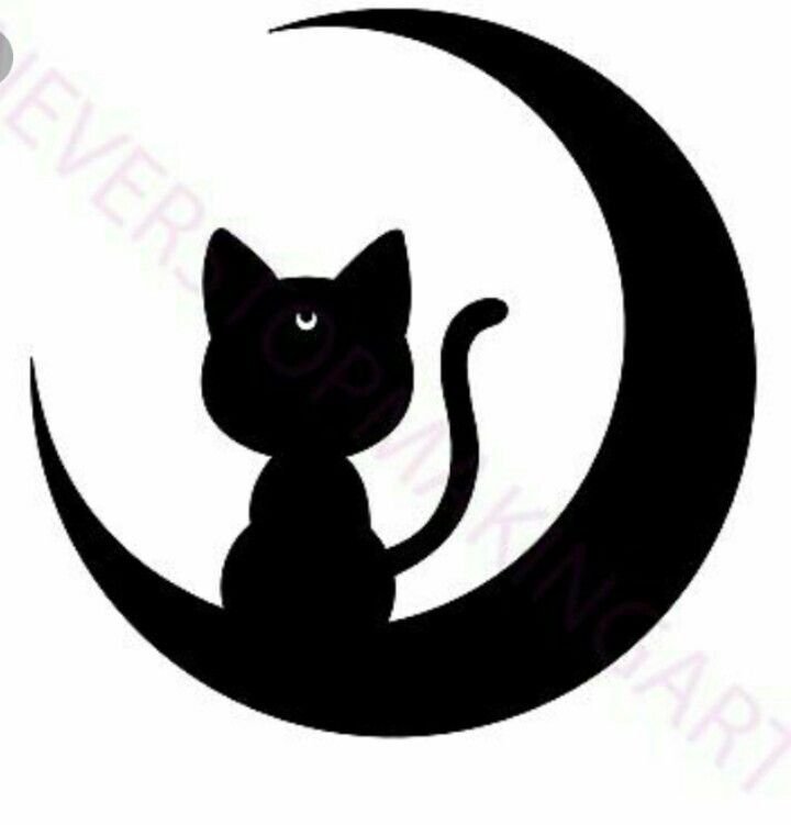 Силуэты котов и кошек