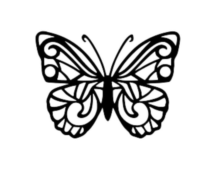 Трафарет бабочки для айсинга