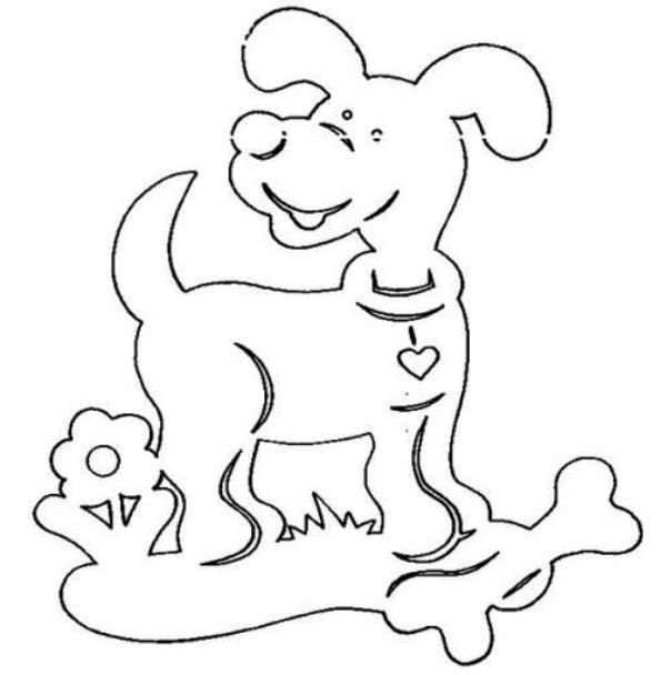 Трафарет собаки для вырезания