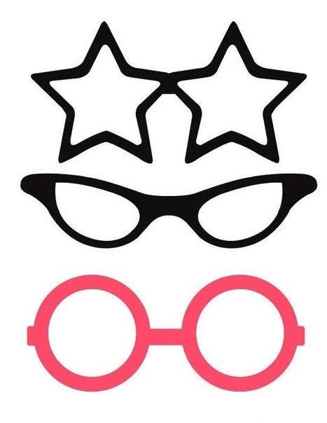 Очки на палочке для фотосессии