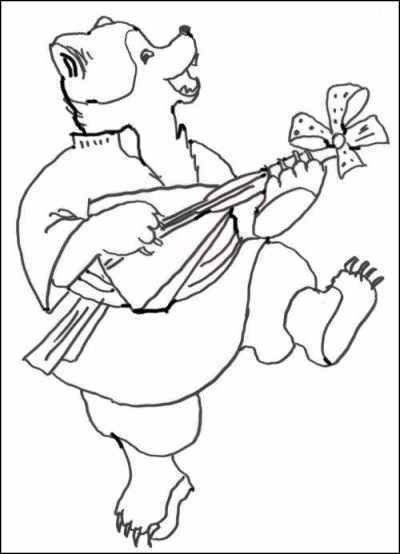 Балалайка для детей для раскрашивания для детей
