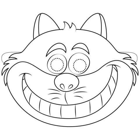 Чеширский кот раскраска
