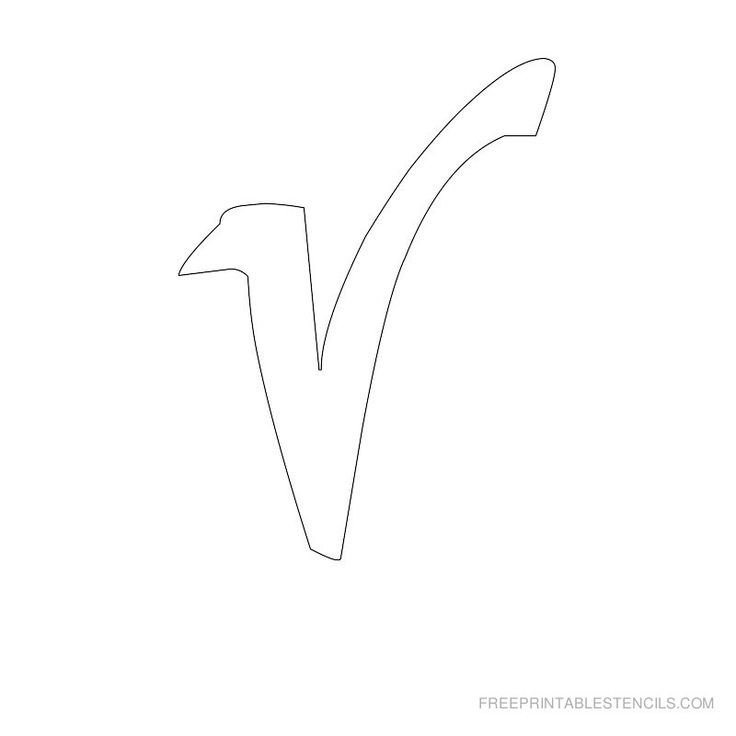Трафарет буквы v Вилон
