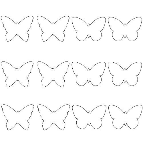 Трафарет бабочки для торта