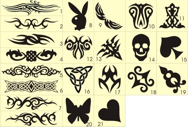 Трафарет для тату