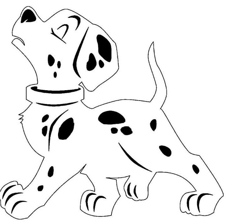 Трафареты на окна собака