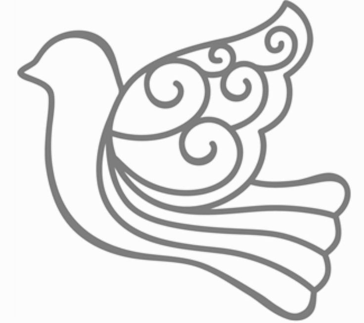 Птица счастья трафарет