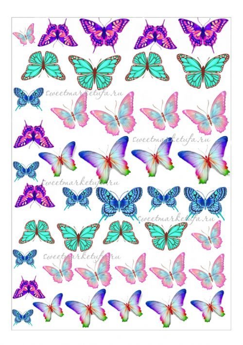 Бабочки для печати